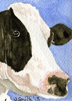 "Cow #1" by Judi Smith, Fitchburg WI - Watercolor